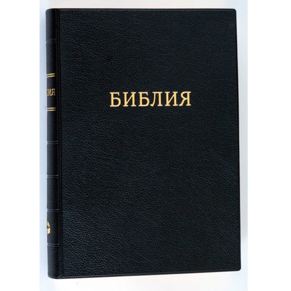 Біблія, синодальний перекл., чорна, винил, індекси, золотий зріз, 17x24 см