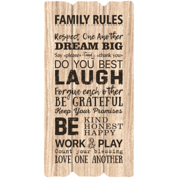 Декоративная табличка «Family rules»