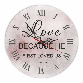 Настенные деревянные часы  «Love because He»