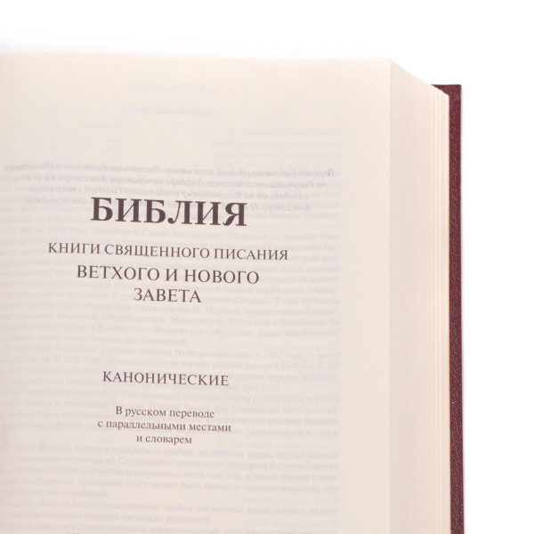 Біблія, синодальний перекл., тверда, бордо, орнамент, 13.5x18.5 см
