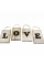 Настенное деревянное панно из 4 частей «LOVE»