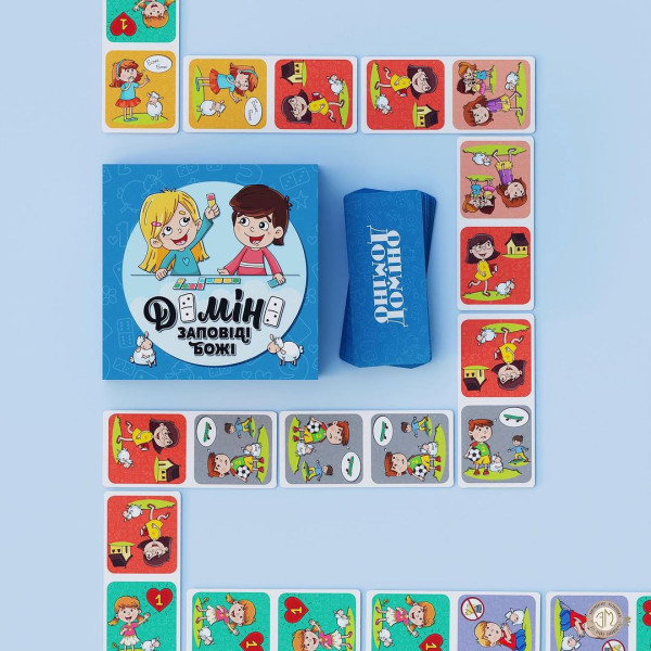 Детская игра «Домино. Заповеди Божьи» (на украинском языке)